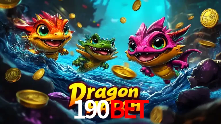 Arte promocional do jogo Dragon Hatch com três adoráveis dragões bebês nadando entre moedas de ouro, um dos slots mais divertidos para jogar no cassino 190bet.